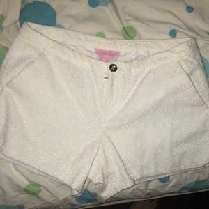Lilly Pulitzer White Eyelet Shorts